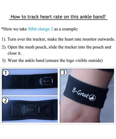 B-Great Medium Black Ankle Band for Fitbit/Garmin Fitness Trackers - Fits 7 1/2 to 10 1/2 in. Ankles - Buy Online on GoSupps.com