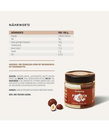 Buy foodspring Protein Cream Duo - 6 x 200g Hazelnut & Creamy Milk | 2x More Taste 85% Less Sugar - International Shipping Available - Buy Online on GoSupps.com