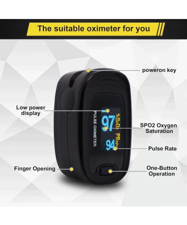 Buy CONTEC CMS50NA Fingertip Pulse Oximeter - Accurate SPO2 & Pulse Rate Monitor with OLED Display (Black) - International Shipping Available - Buy Online on GoSupps.com