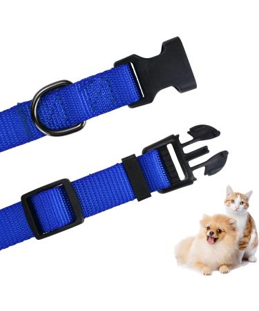 Audwud Thick Nylon Dog Collar - Classic Adjustable Neck Band for Small Medium & Large Dogs | Deep Sea Blue - XS (25-36 cm) - Buy Online on GoSupps.com