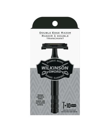 Wilkinson Sword Double Edge Razor for Men With 10 Double Edge Razor Blades Refills