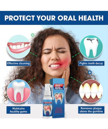 Toothache Relieving Spray Toothache Pain Relief for Adult Oral Care Spray Pain Relief for Toothache Toothache Gum Pain Spray for Teeth Health Portable Toothache Care Spray - 20ML - Buy Online on GoSupps.com