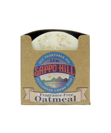 Sappo Hill Natural Oatmeal Glycerine Soap Fragrance Free - 3.5 oz - Case of 12