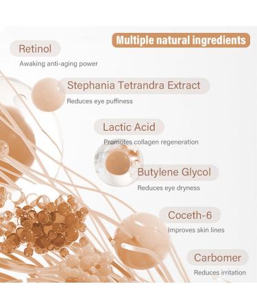 Retinol Eye Cream Retinol Serum Eye Cream for Dark Circles and Puffy Eyes Anti Aging Under Eye Cream with AHA 30% BHA 2% Moisturizing & Refreshing Eye Skincare Cream for Women - Buy Online on GoSupps.com