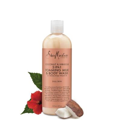 Shea Moisture Coconut & Hibiscus Foaming Milk & Body Wash - Nourishing 16 oz | International Shipping Available - Buy Online on GoSupps.com