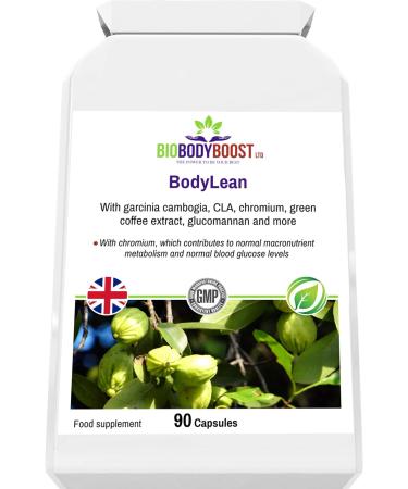 BodyLean Garcinia Cambogia CLA Chromium Green Coffee Extract Glucomannan | 90 Capsules | Metabolism & Blood Sugar Support - Buy Online on GoSupps.com