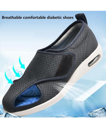 SDEQA Adjustable Diabetic Shoes for Elderly Men - Extra Wide, Comfortable, Lightweight - Buy Online on GoSupps.com