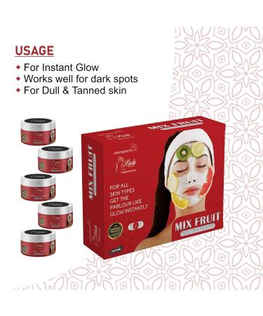 Shop Fruit Facial Kit for Men & Women - Complete Beauty Parlour Set of 5 275g | International Shipping Available - Buy Online on GoSupps.com