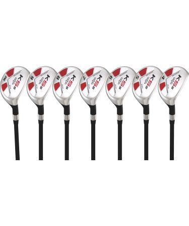 Majek Senior Mens Golf All Hybrid Complete Full Set, which Includes: #4, 5, 6, 7, 8, 9, PW Senior Flex Right Handed New Utility A Flex Club