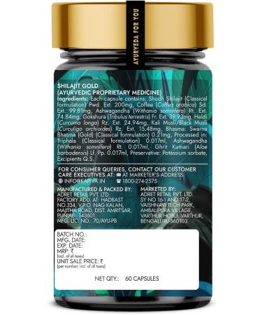 Kapiva Shilajit Gold - 60 Capsules - Buy Online on GoSupps.com