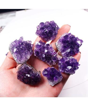 Natural Crystal Rough 1/5/10PC 1PC/40-50g Natural Purple Amethyst Quartz Crystal Cluster Stone Druzy Geode Rock Specimens Ornament Home Decor Gift (Color : Purple Size : 5Pcs) 5Pcs Purple - Buy Online on GoSupps.com