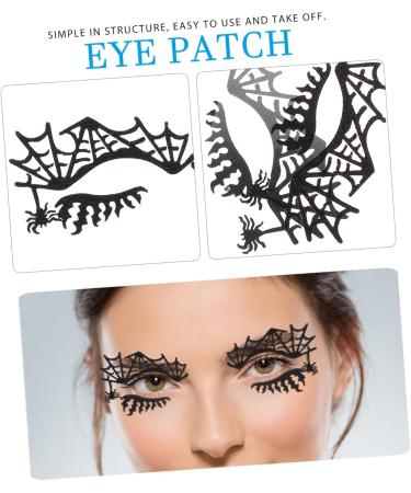 ABOOFAN 6 Pairs Eye Shadow Stickers False Eyelashes Halloween Eyelashes Fluffy Eyeslash Christmas Eye Lashes 3d Fake Eyelashes Black Decor Eyeshadow Stickers Paper Eyeliner Spider Child - Buy Online on GoSupps.com