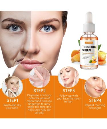 Turmeric Dark Spot Corrector Serum Oil Turmeric Serum for Dark Spots Remover Brightening Skincare for Hyperpigmentation Acne Scars & Age Spots - Buy Online on GoSupps.com