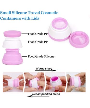4 Pack Multi-Colored Cosmetic Containers 20ml - Silicone Screw Cap for Creams Lotions & Tablets - Ideal for Travel & Outdoor Use - Buy Online on GoSupps.com