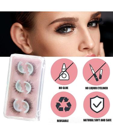 Reusable Self Adhesive False Eyelashes - 3 Styles, Easy to Apply, Waterproof & Natural Look - Buy Online on GoSupps.com