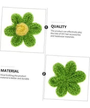 NUOBESTY 20 Pcs Diy Accessories Hair Clip Tiara Hair Pin Knitted Flowers Diy Brooch Flower To Weave Headband - Buy Online on GoSupps.com
