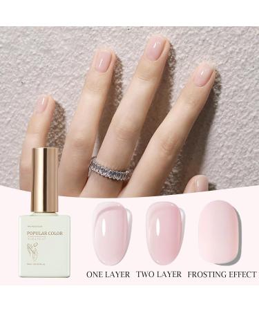 Gel Nail Polish Set for French Manicure White Nude Pink Jelly Gel Nail Polish Gel Liner Nail Polish Painted French Tips Gel Nail Design Soak off UV/LED Jelly Gel Polish for Women DIY French Manicure - Buy Online on GoSupps.com