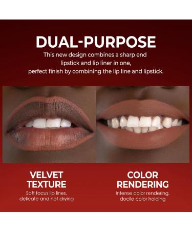  Opilroyn Lip pencils matte lipstick for women - Soft matte finish lipliner pen long-lasting easy-to-apply color lip cosmetics for girls - Buy Online on GoSupps.com