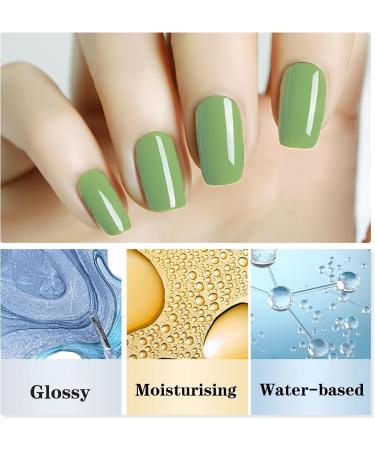 Green Nail Polish Nail Varnish Long Lasting Matcha Green Nail Varnish Water-based Quick Dry Summer Nail Gel Chip Resistant Colored Nail Polish for DIY Nail Art No Need Cure - Buy Online on GoSupps.com