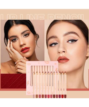 Set of 12 multifunctional lip pencils nourishing lipstick for women lovers girlfriends mothers aunts makeup enthusiasts and friends - Buy Online on GoSupps.com