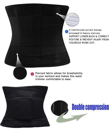 VENUZOR Waist Trainer Belt for Women - Slimming Body Shaper - Sport Girdle - Black Medium - Buy Online on GoSupps.com