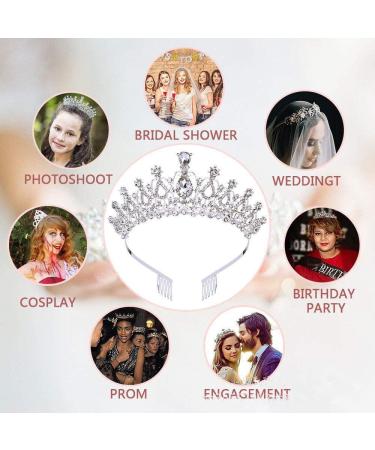 Crystal Rhinestone Tiara Crown - Elegant Bridal Headband for Weddings Proms and Parties | Perfect Gift for Girls & Women - Buy Online on GoSupps.com