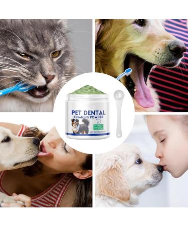 Dog Teeth Cleaning Powder - 80g Gentle Green Powder Dog Stain Remover | Dog Breath Freshener Teeth Care Products Safe Plaqueoff Powder for All Dog Types - Buy Online on GoSupps.com