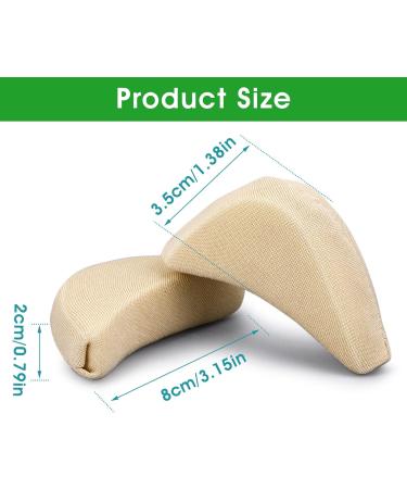 Soft Sponge Adjustable Shoe Filler Big Toe Plug Foot Brace Pads - 4 Pairs Skin & Black Inserts for High Heels - Relieve Foot Pain & Make Shoes Fit Better - Unisex Design - Buy Online on GoSupps.com