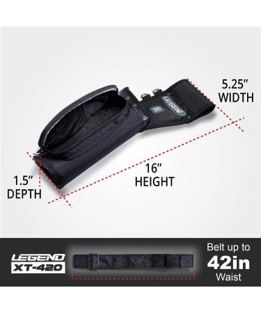 LEGEND XT420 Archery Hip Quiver - 3 Arrow Tube Holder, Storage Pockets, Premium Nylon Material - Right Handed Black - Buy Online on GoSupps.com