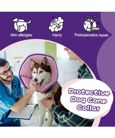 Kuoser Rechenrause Dog Collar - Adjustable Leak Protection & Comfort for Dogs (28-36cm Purple) - Buy Online on GoSupps.com