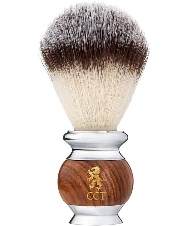 Cambridge Cut Throat Luxury Men's Shaving Brush - Premium Synthetic Silvertip Badger Bristles for Soap, Foam, or Cream - Vegan Friendly Male Grooming Gift - Buy Online on GoSupps.com