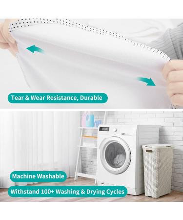 AsoHomx Waterproof Diaper Changing Pad Liners - 6PK White | Large & Soft Flannel Cotton | Reusable & Portable Baby Changing Mat - Buy Online on GoSupps.com