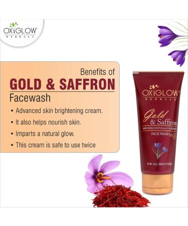 Gold & Saffron Face Wash for All Skin Types - 100 Ml | Buy Online - International Shipping Available - Buy Online on GoSupps.com