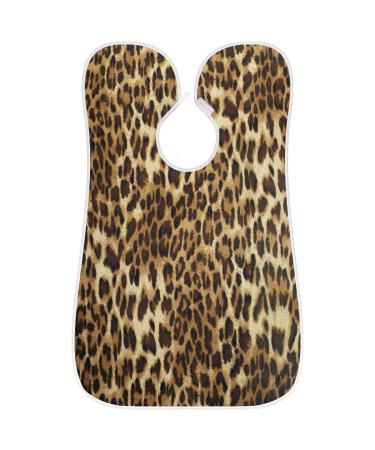 Leopard Skin Print Beard Bib Apron | Waterproof Hair Catcher for Men | Ideal Grooming Cloth with Suction Cups - Perfect Gifts for Men - Buy Online on GoSupps.com