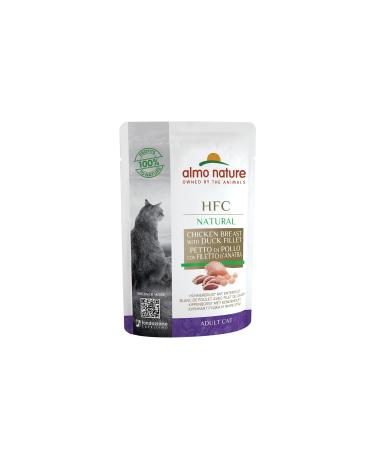 Almo Nature Hfc Natural Chicken Breast with Duck fillet Cat food Nass 24 Pack (24 x 55g) 1 -pack (1 x 1 700 kilograms) Natural - chicken breast and duck fillet