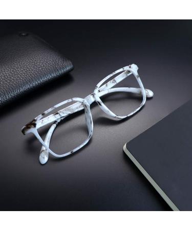 LifeArt Blue Light Blocking Glasses - Anti Eyestrain Computer Gaming & TV Glasses for Men & Women (Marble No Magnification - Buy Online on GoSupps.com