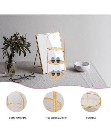 Cabilock Three-tier Pallet Rack Dessert Trays Metal Cupcake Stand Food Display Tower Buffet Fruit Plate Decorative Dessert Rack Iron- Art Cake Holder Baby Wrought Iron Wedding Desk 27x10.5cm Golden - Buy Online on GoSupps.com