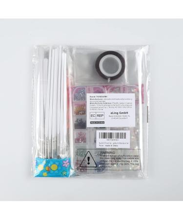 Fandamei 15-Piece Nail Art Brush Set - Gel Nails Dotting Pens & Rhinestones | Ultimate Manicure Tools - Buy Online on GoSupps.com