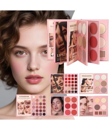  YNPQTDS Book Shape Makeup Palette | 5-Layer Book-Style Eye Cosmetics Kit - Full Face Makeup Palette For Daily Passionate Beginner Women - Buy Online on GoSupps.com