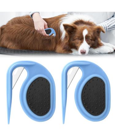 2-Piece Cat Hair Remover & Knot Comb Set | Pet Massage Tool for Long-Haired Cats & Dogs | Demanding Knife for Grooming - Buy Online on GoSupps.com