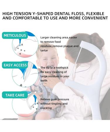 Dental Floss Stick with Toothpick Holder - Y-Shaped Interdental Flossers (300PCs) - Disposable Tooth Cleaner Sticks for Effective Dental Care - Buy Online on GoSupps.com
