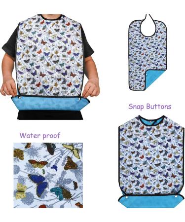 Shop Tesslove Adult Libbar Washable Waterproof Clothing Protector - Butterfly & Flower Design - Ideal for Meals - International Shipping Available - Buy Online on GoSupps.com