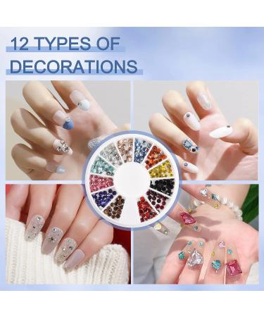Biutee Rhinestone Glue Gel Set for Nail Art - 18ml Diamond Decoration Adhesive with Brush Pen and Mica Powder - LED Light Cure Needed - 6 Pcs - Buy Online on GoSupps.com