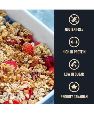Stoked Oats Granola - Bucking-Eh (6 Pack) High Protein Less Sugar Superfood Breakfast - Gluten Free High Fibre Non GMO (300g per box) Bucking-Eh 300 g (Pack of 6) - Buy Online on GoSupps.com