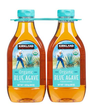 KIRKLAND SIGNATURE Organic Blue Agave two bottles, Sweetener 72 Ounce