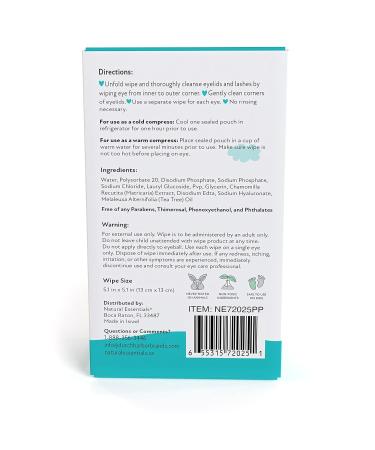 Peepers Plus Advanced Eyelid Wipes by Natural Essentials - Hydrating Eye Wipes with Hyaluronic Acid & Tea Tree Oil for Allergy Relief, Dry Eyes, Blepharitis & Conjunctivitis - Buy Online on GoSupps.com