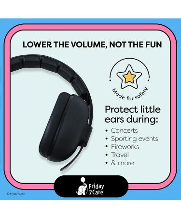 Friday 7Care Baby Ear Protection Noise Cancelling Sound Proof Infant Headphones Baby Travel Essential Baby Ear Muffs  Infant Noise Protection - Black - Buy Online on GoSupps.com