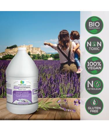 Plainly Earth Sweet Lavender Rose Antibacterial Liquid Hand Soap - 1 Gallon Refill Bottle | Cruelty Free, Moisturizing Formula - Buy Online on GoSupps.com