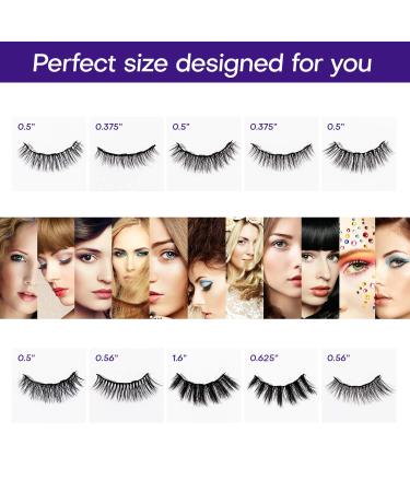 25 Piece Set: 10 Pair Magnetic Eyelashes, 4 Eyeliners, 1 Application Tool - Strong Hold, Easy to Apply, Realistic & Soft - Buy Online on GoSupps.com