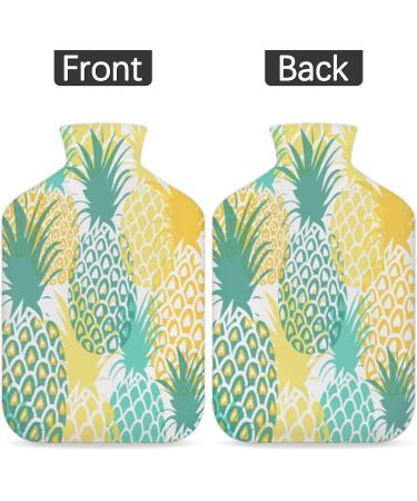 Pineapple Heat Bottle with Fluffy Cover | 2L Hot Water Bottle for Kids & Adults | Cozy Nights & Pain Relief - Buy Online on GoSupps.com